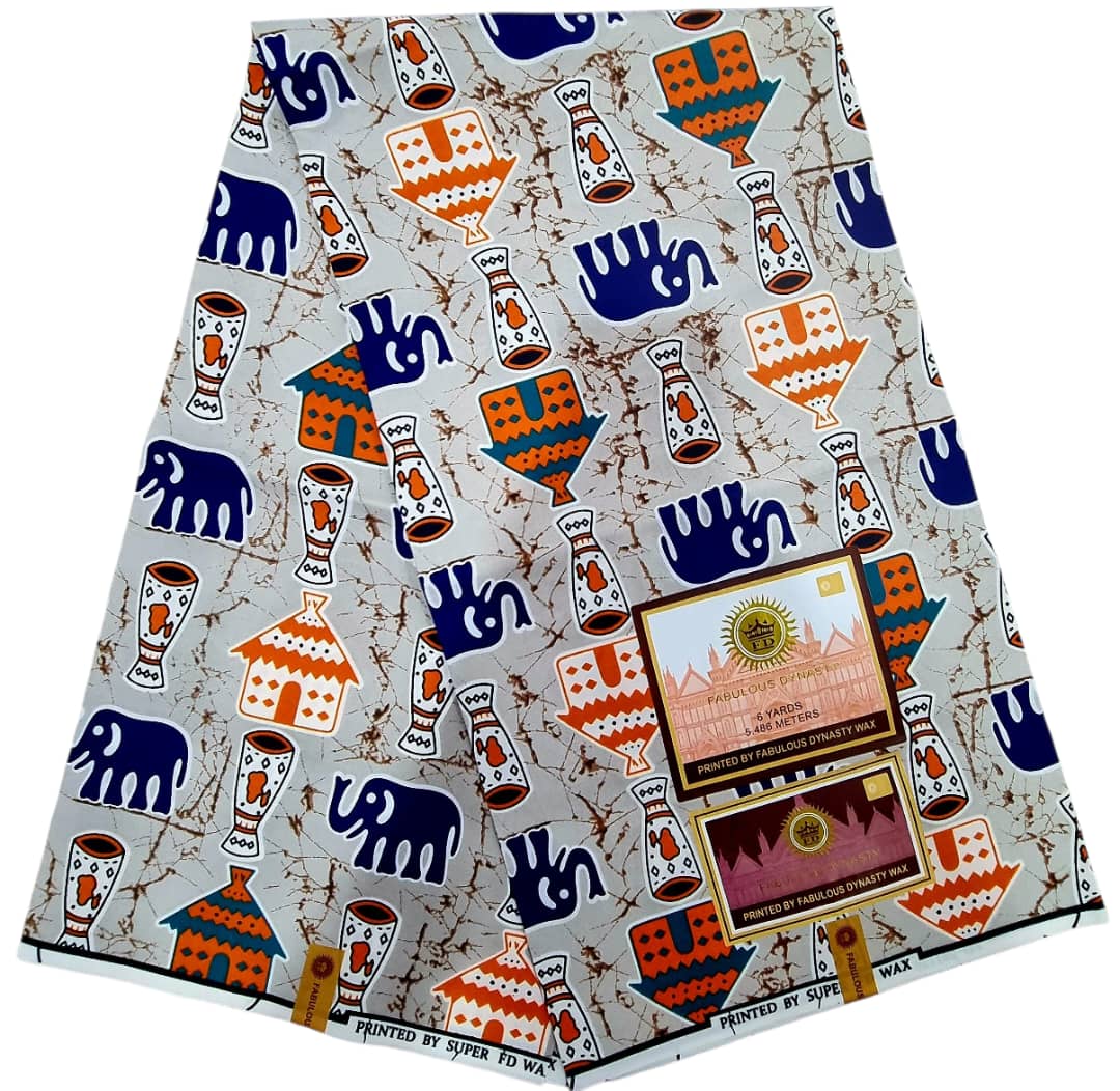 Tissu Wax Africain FABULOUS DYNASTY WAX 6m