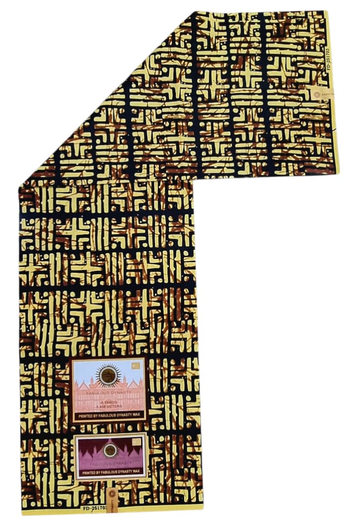 Tissu Wax Africain FABULOUS DYNASTY WAX 6m
