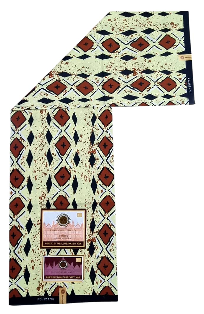 Tissu Wax Africain FABULOUS DYNASTY WAX 6m