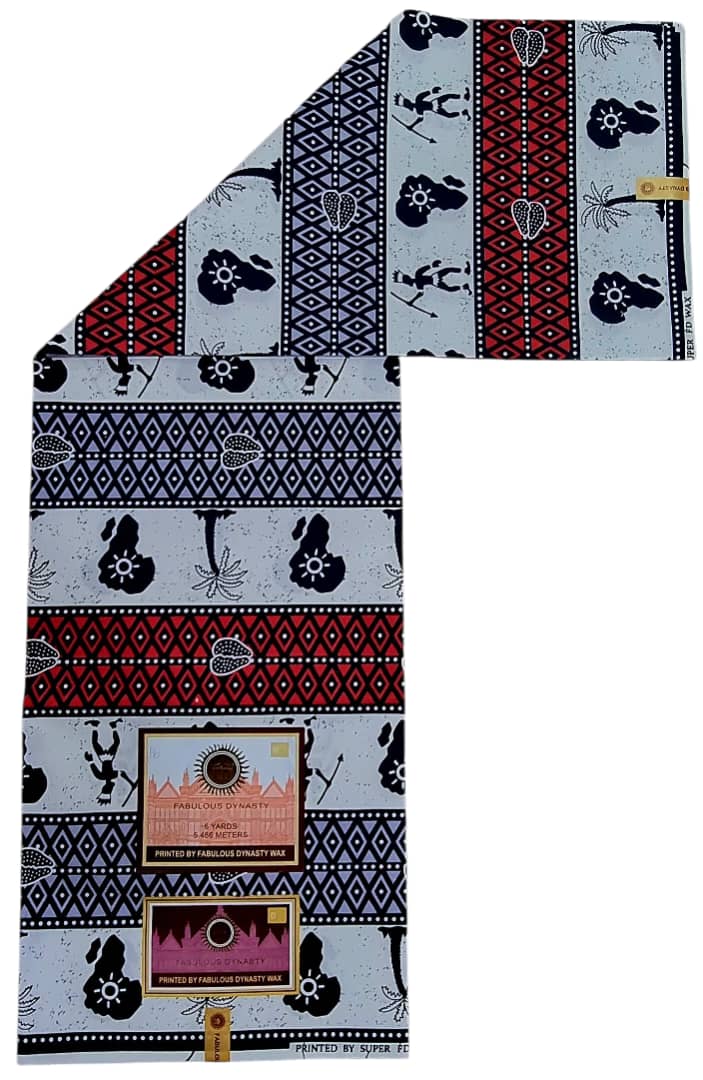 Tissu Wax Africain FABULOUS DYNASTY WAX 6m