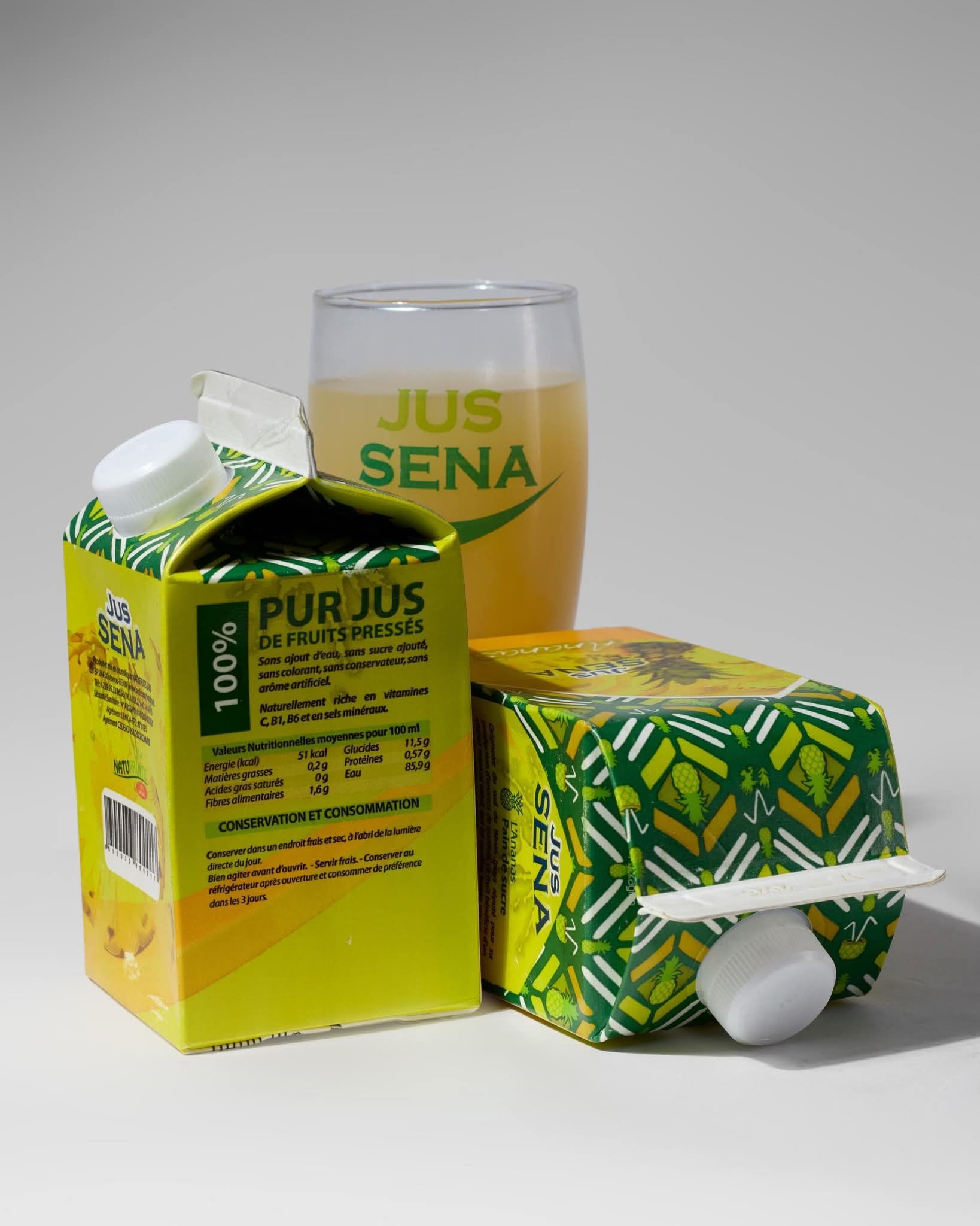 Jus SENA Ananas  en brique de 50cl carton de 12