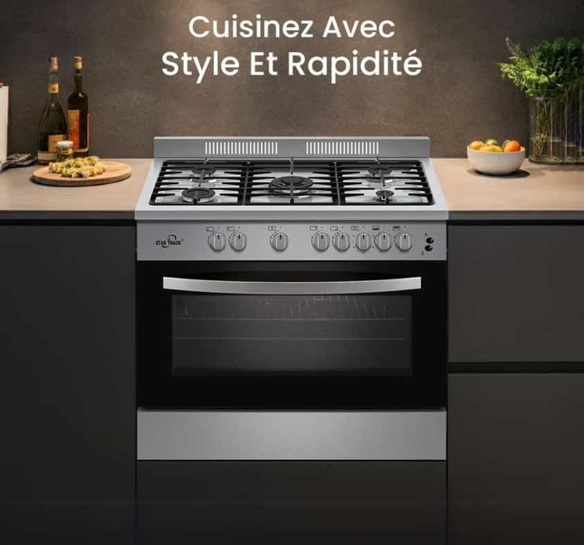 Cuisinière 5 Feux à Gaz avec Four Multifonction