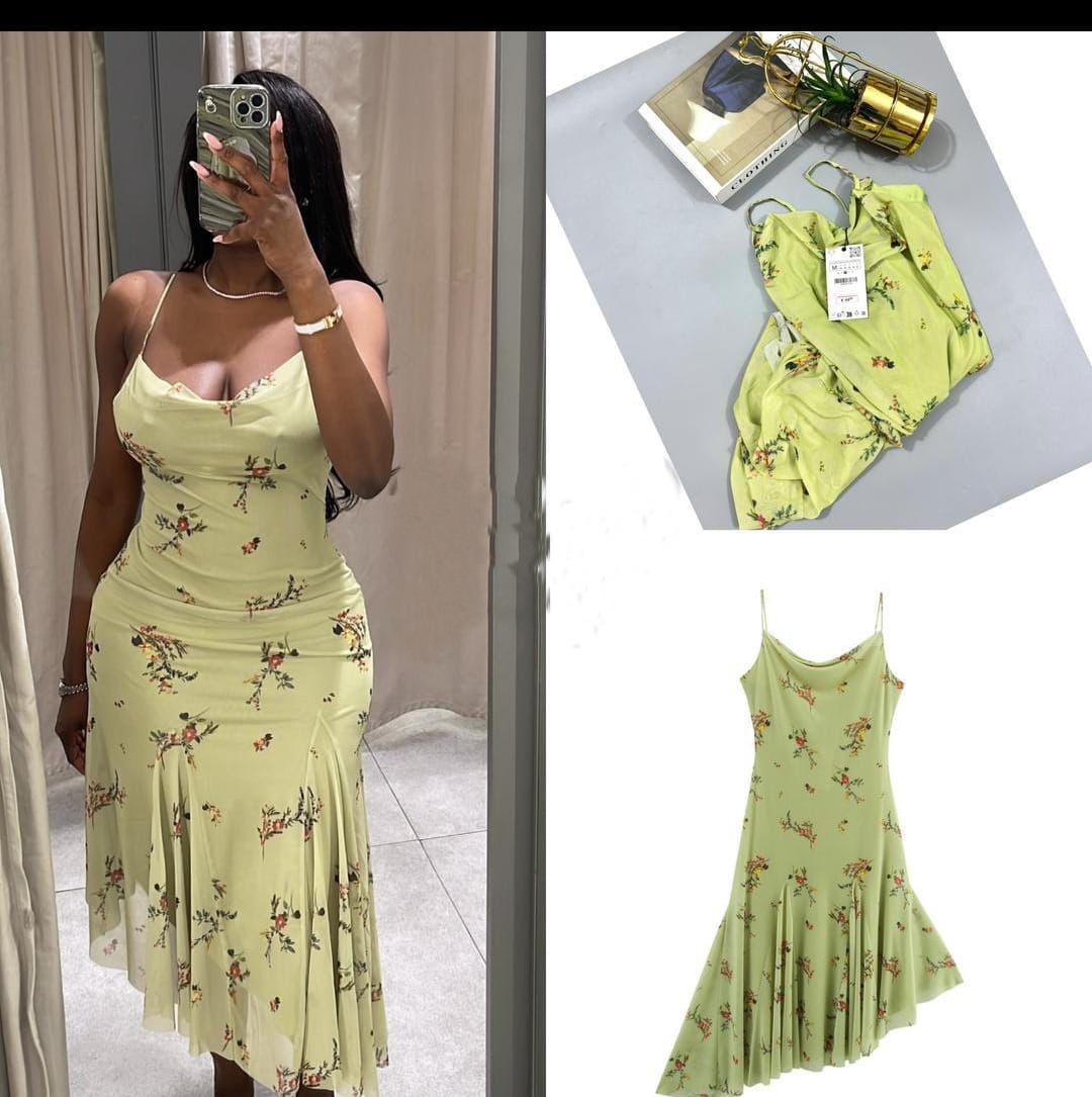 Robe Femme Évasée à Bretelles Fines