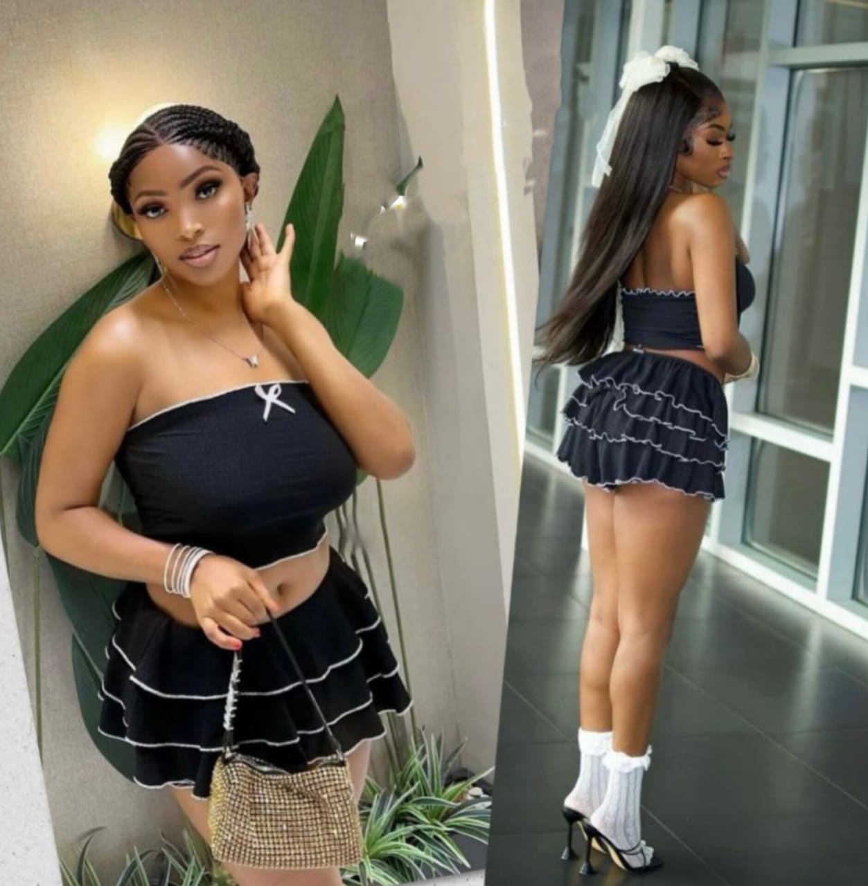  Top bandeau & jupe à volants