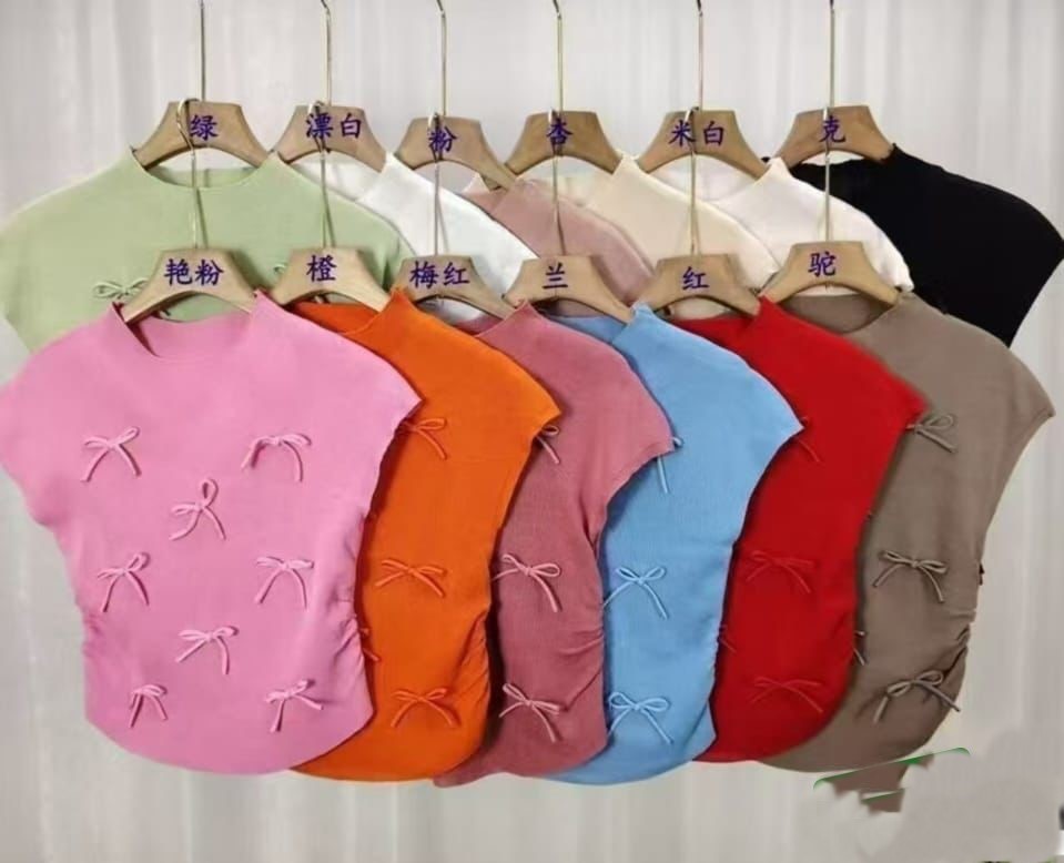 Top Femme à Nœuds Décoratifs