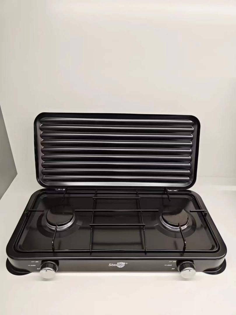 📝 Réchaud à Gaz 2 Feux avec Couvercle