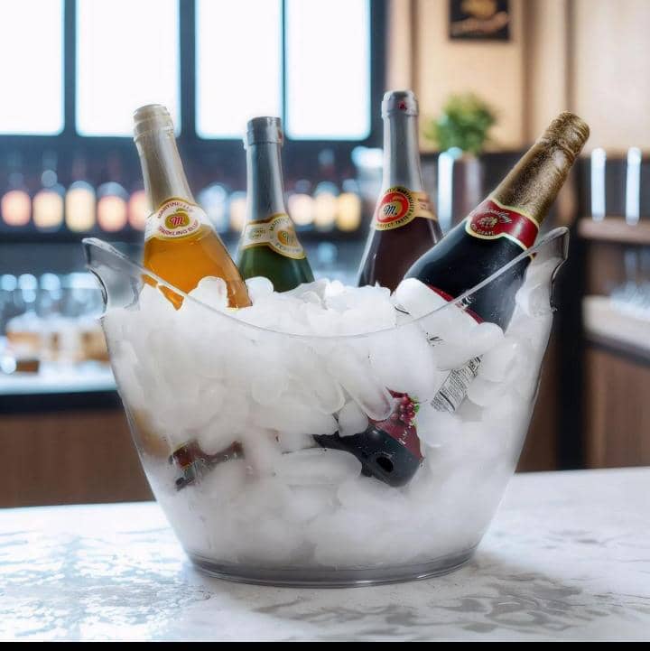 🧊 Seau à Champagne Transparent – 4 Litres