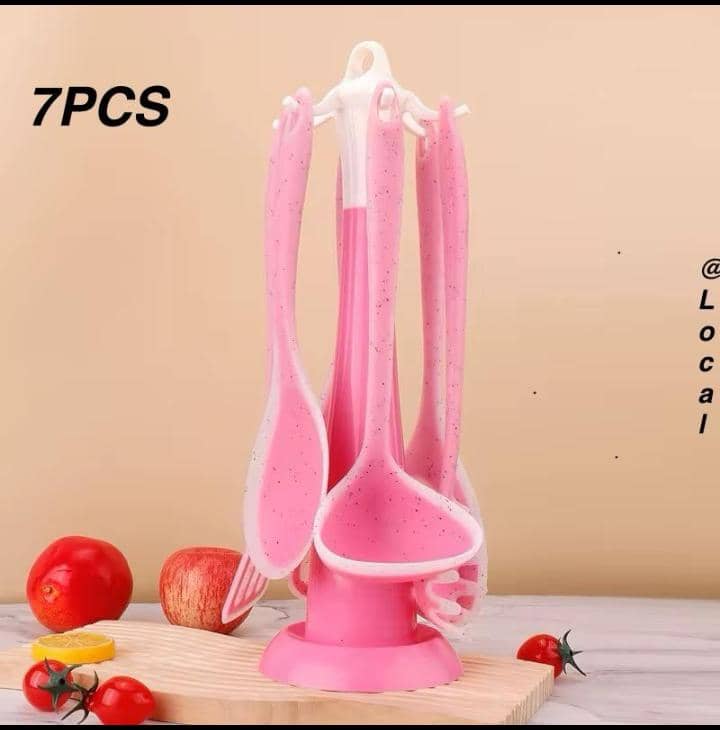 🍴 Set d’ustensiles de cuisine 7 pièces avec support