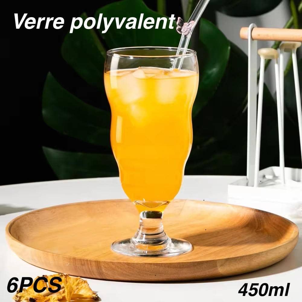 🥂 Set de 6 Verres Polyvalents – 450 ml
