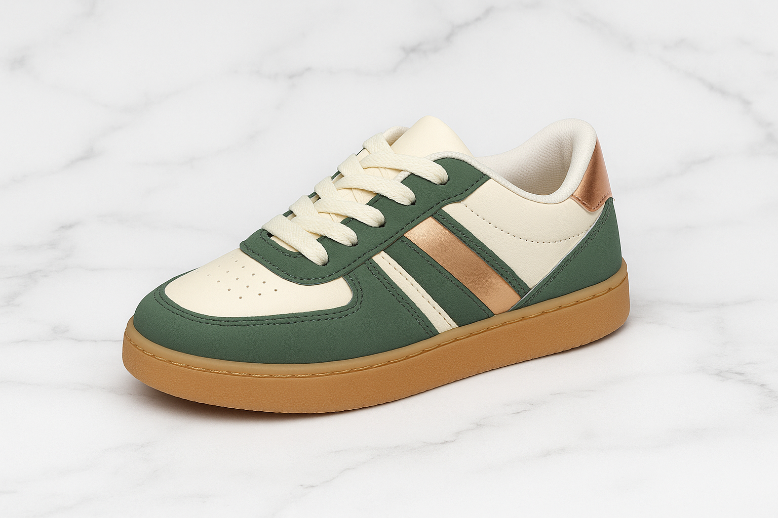 Basket Enfant Beige & Léopard