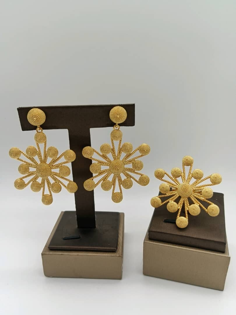 ✨ Ensemble Bijoux Fashion – Boucles d’Oreilles & Bague Assortie