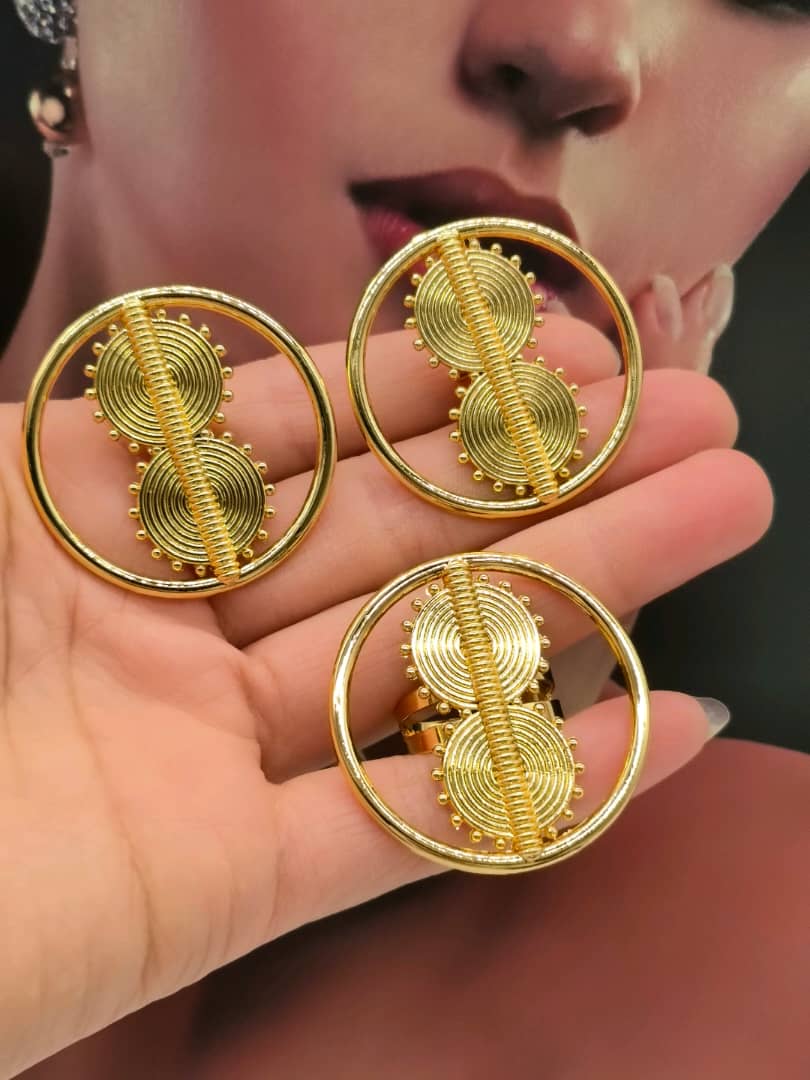 ✨ Ensemble Bijoux Fashion – Boucles d’Oreilles & Bague Assortie