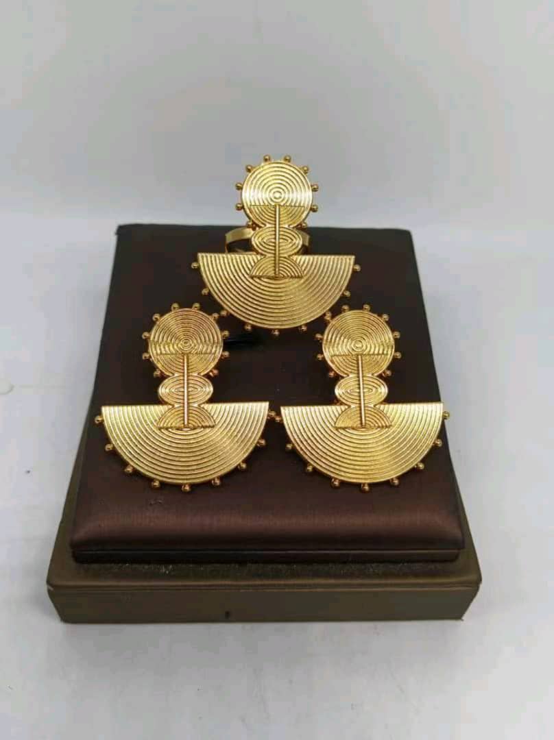 ✨ Ensemble Bijoux Fashion – Boucles d’Oreilles & Bague Assortie