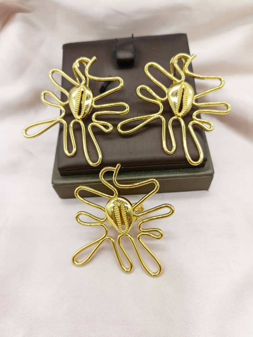 ✨ Ensemble Bijoux Fashion – Boucles d’Oreilles & Bague Assortie