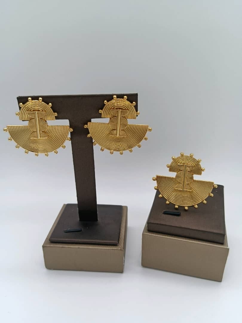 ✨ Ensemble Bijoux Fashion – Boucles d’Oreilles & Bague Assortie