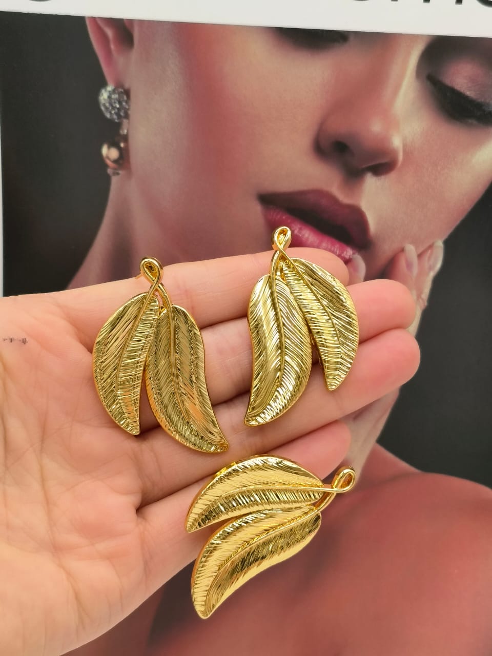 ✨ Ensemble Bijoux Fashion – Boucles d’Oreilles & Bague Assortie