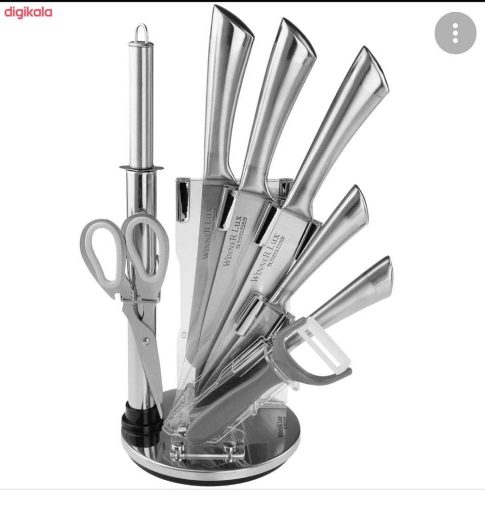 Ensemble de Couteaux en Acier Inoxydable avec Support