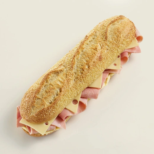Sandwich : pain + jambon + fromage 
