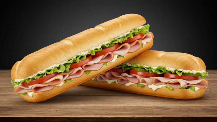 Sandwich : pain viennois + Laitue + jambon ou saucisson + garniture 