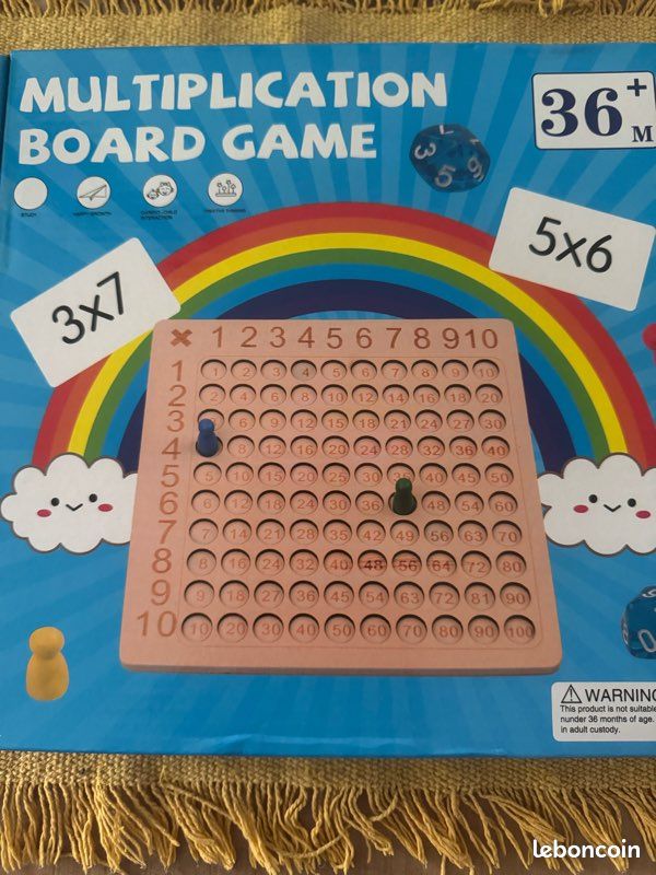 Multiplication board game