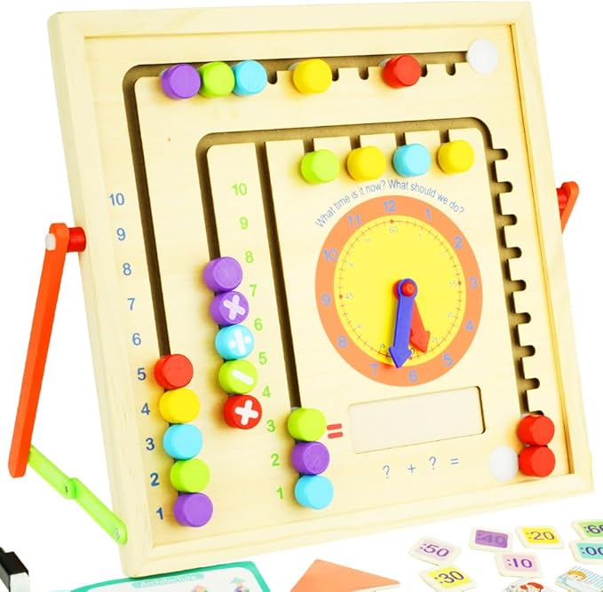 Tableau Éducatif 4 en 1 en Bois