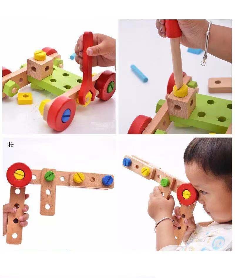 Wooden 45 pcs. Nut Assembly Game