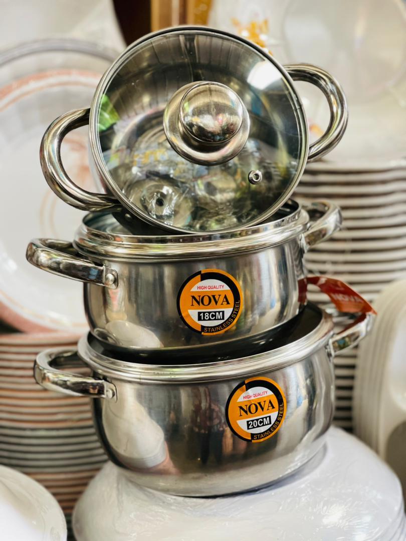 Ensemble de Marmites en acier inoxydable NOVA – série de 3