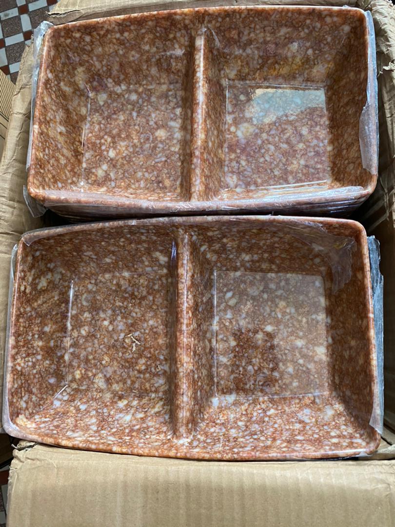 Assiette en Porcelaine 2 Compartiments