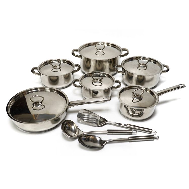 Série de Casseroles et Poêles en Inox – 9 Pièces