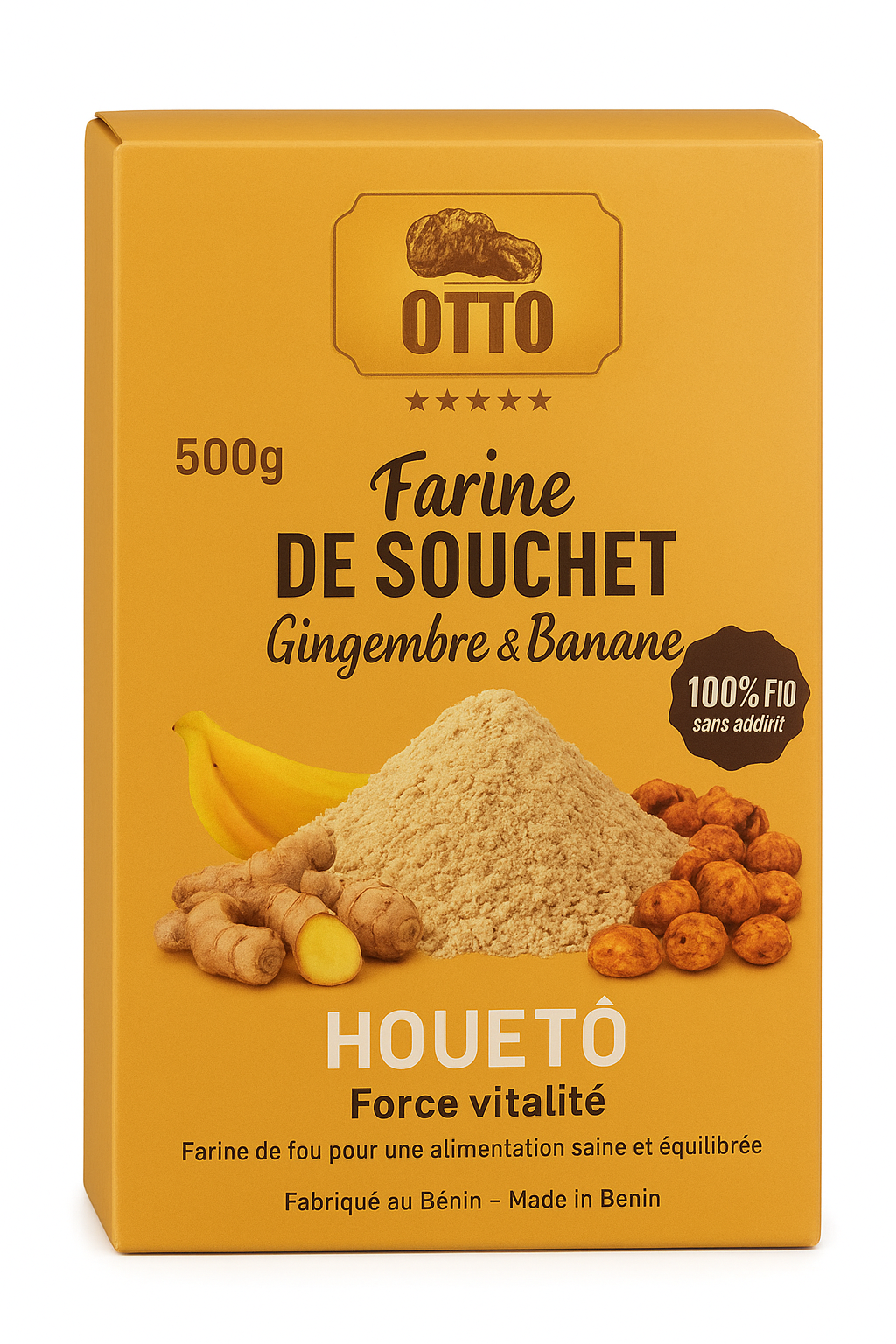 🌾 FARINE DE SOUCHET (Gingembre & Banane)