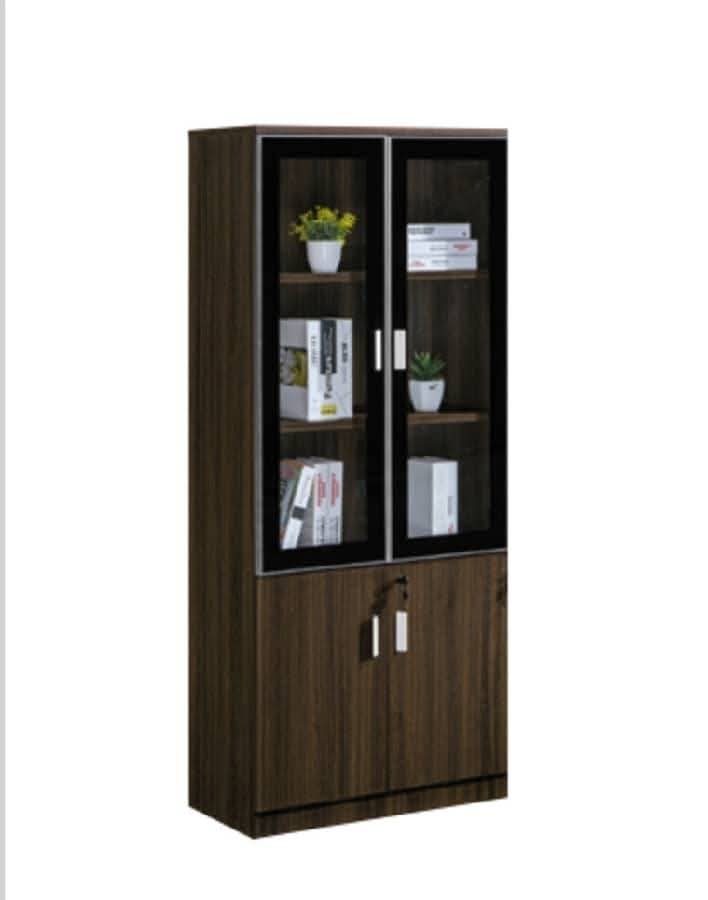 Armoire Importée 2 Battants Bois Semi-Vitré