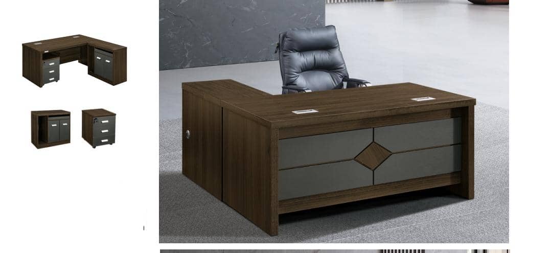 Bureau Importé avec Retour & Caisson (1m60)