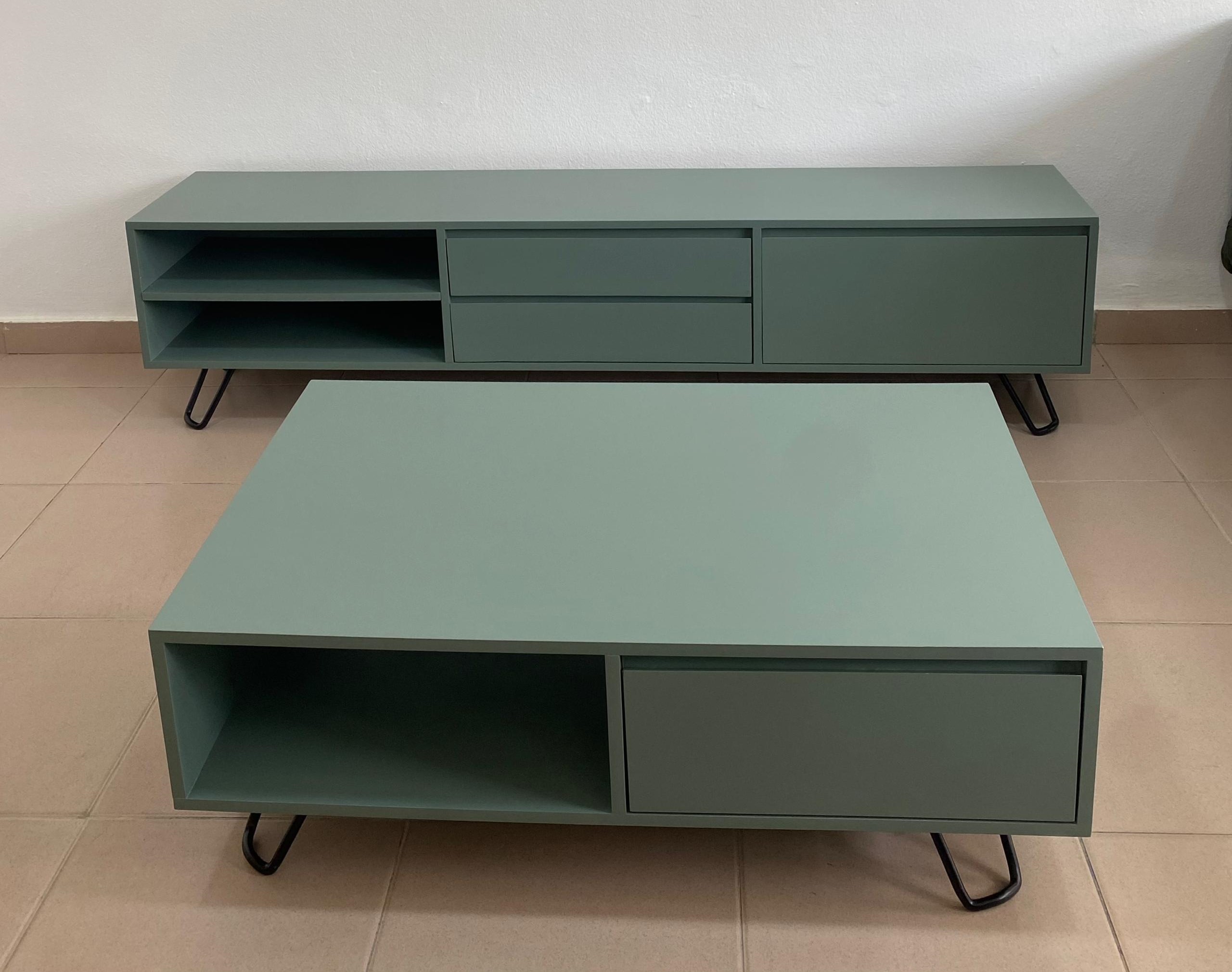 Ensemble Meuble TV + Table Basse Assortie