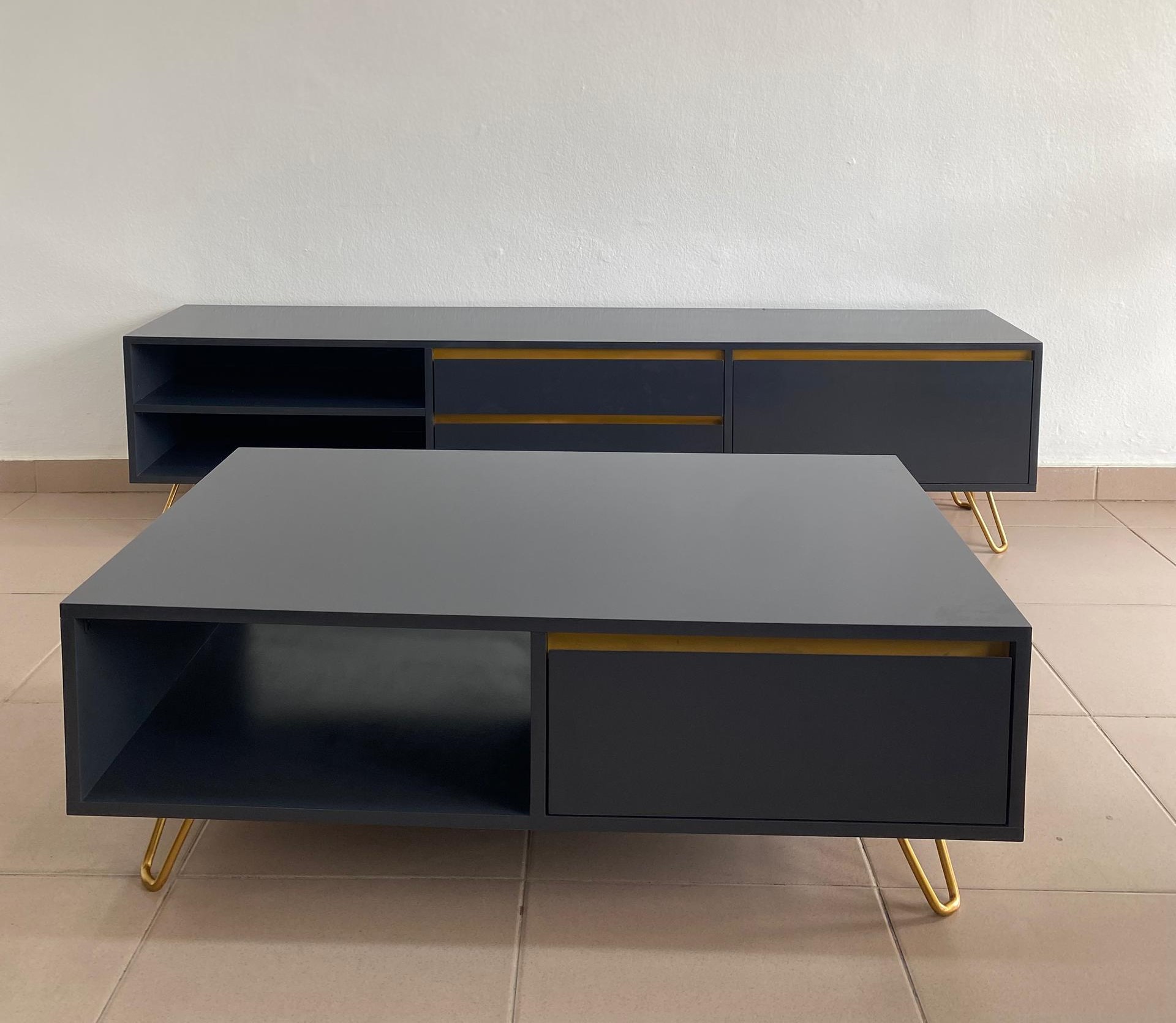 Ensemble Meuble TV + Table Basse Assortie