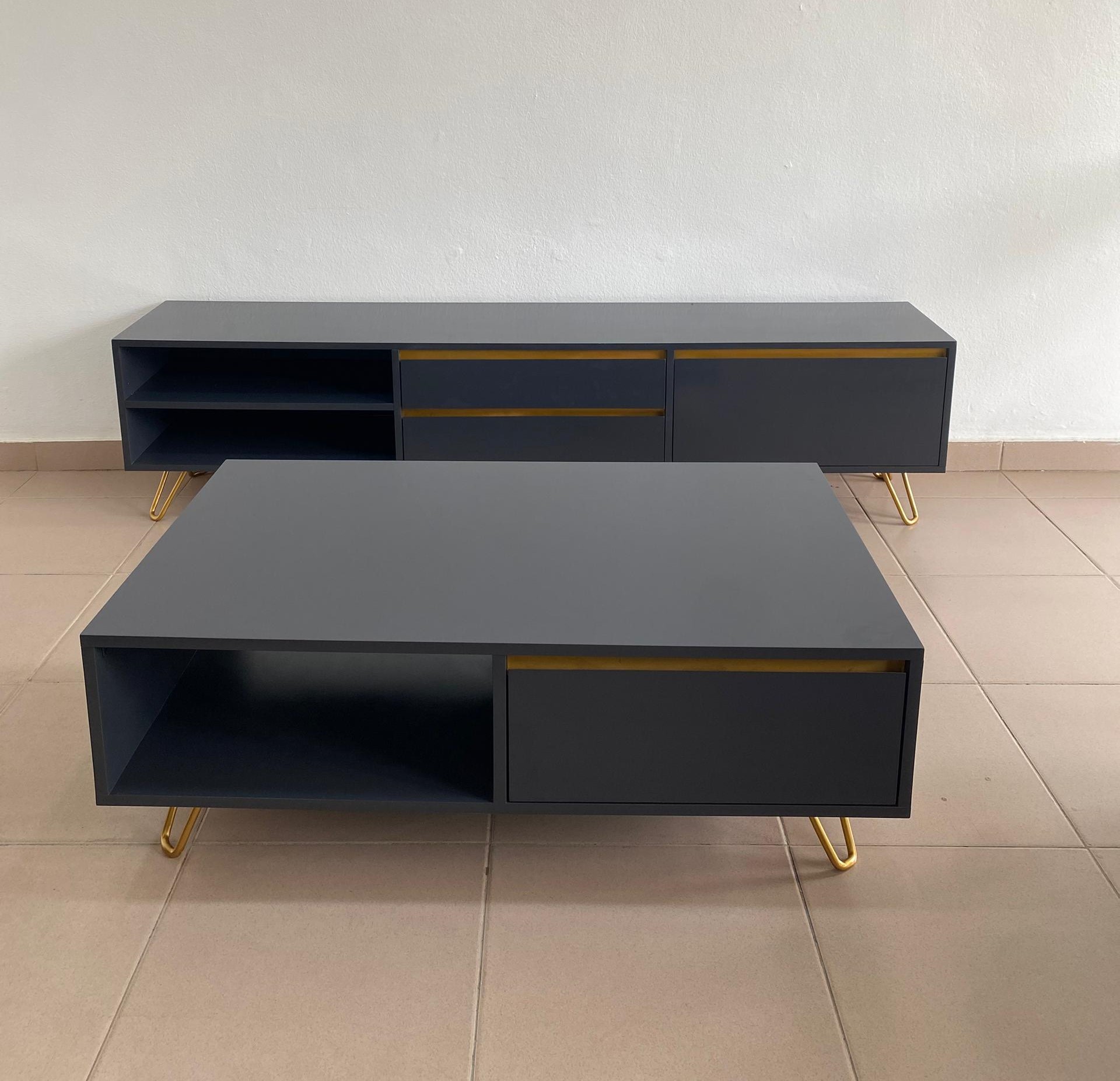 Ensemble Meuble TV + Table Basse Assortie