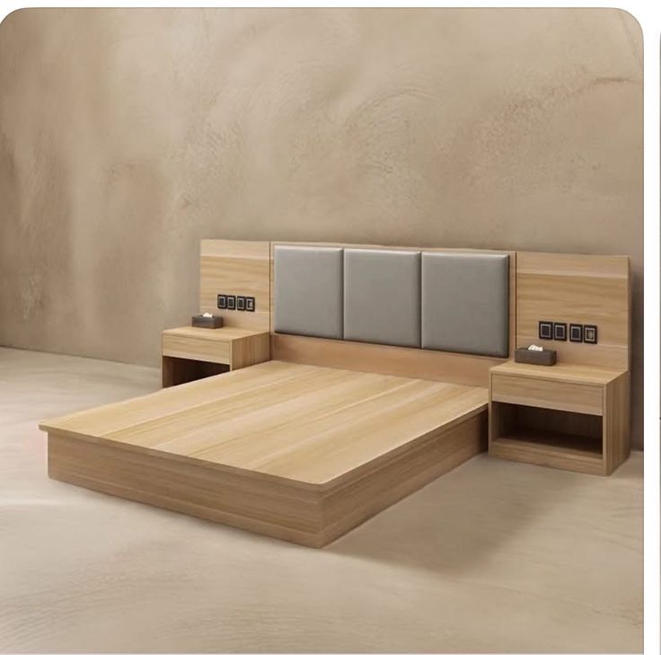 Lit 3 Places Contemporain en Bois Clair