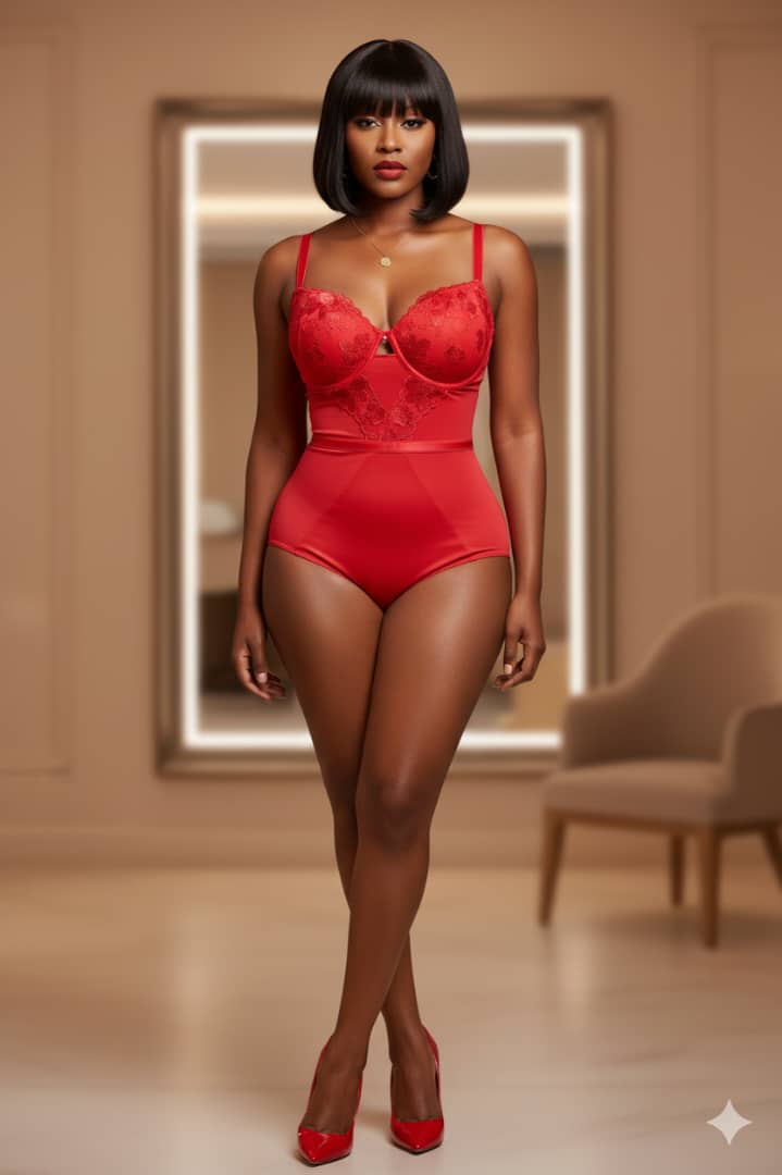 Body Sculptant "Éclat Rouge" – Lingerie Féminine Élégante