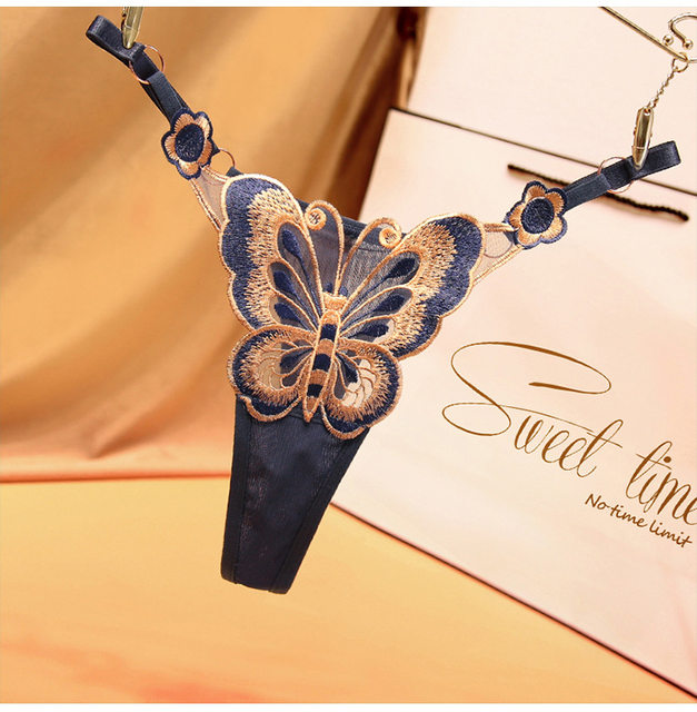 String Papillon Brodé – Lingerie Sexy 