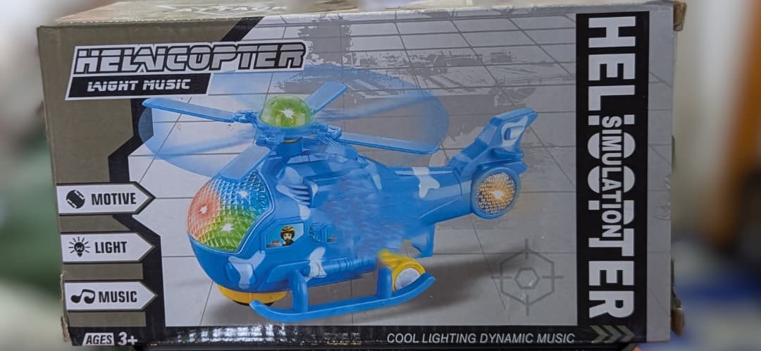 HÉLICOPTÈRE MUSICAL AVEC LUMIÈRES