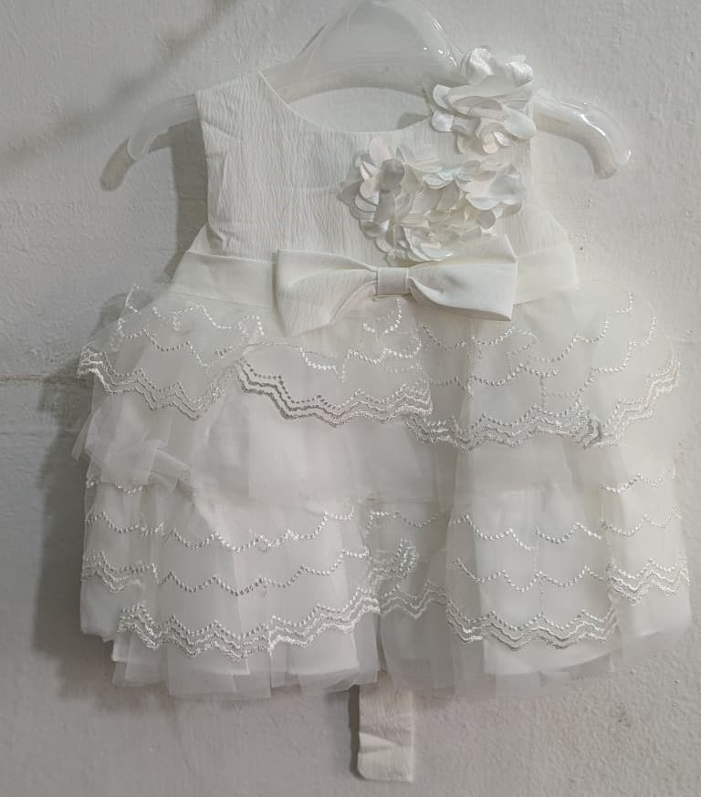 Robe Cérémonie Blanche pour Bébé Fille
