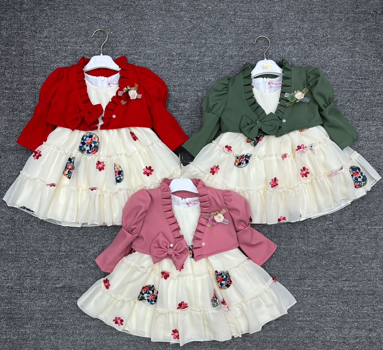 Robe Fille avec Veste Boléro
