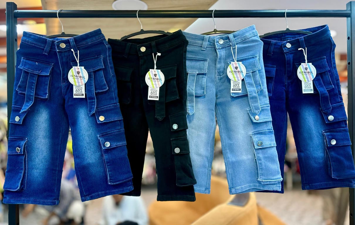 Pantalon cargo en jean pour enfant – Collection Istanbul