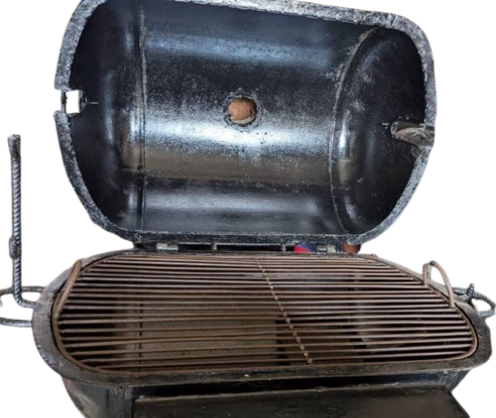 Barbecue Fumoir Métallique à Couvercle Moyen