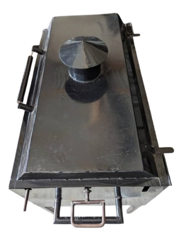 Fumoir/Barbecue Métallique à Charbon avec Couvercle et Cheminée