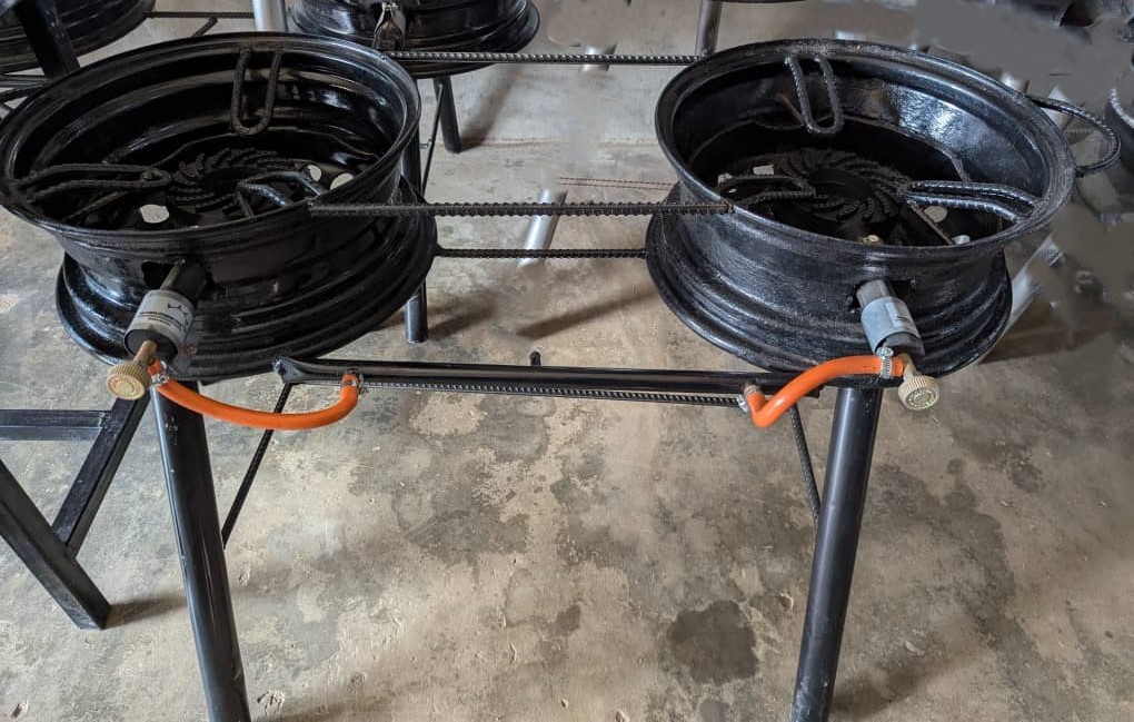 Réchaud à Gaz Industriel Double Feu (Modèle Rond)