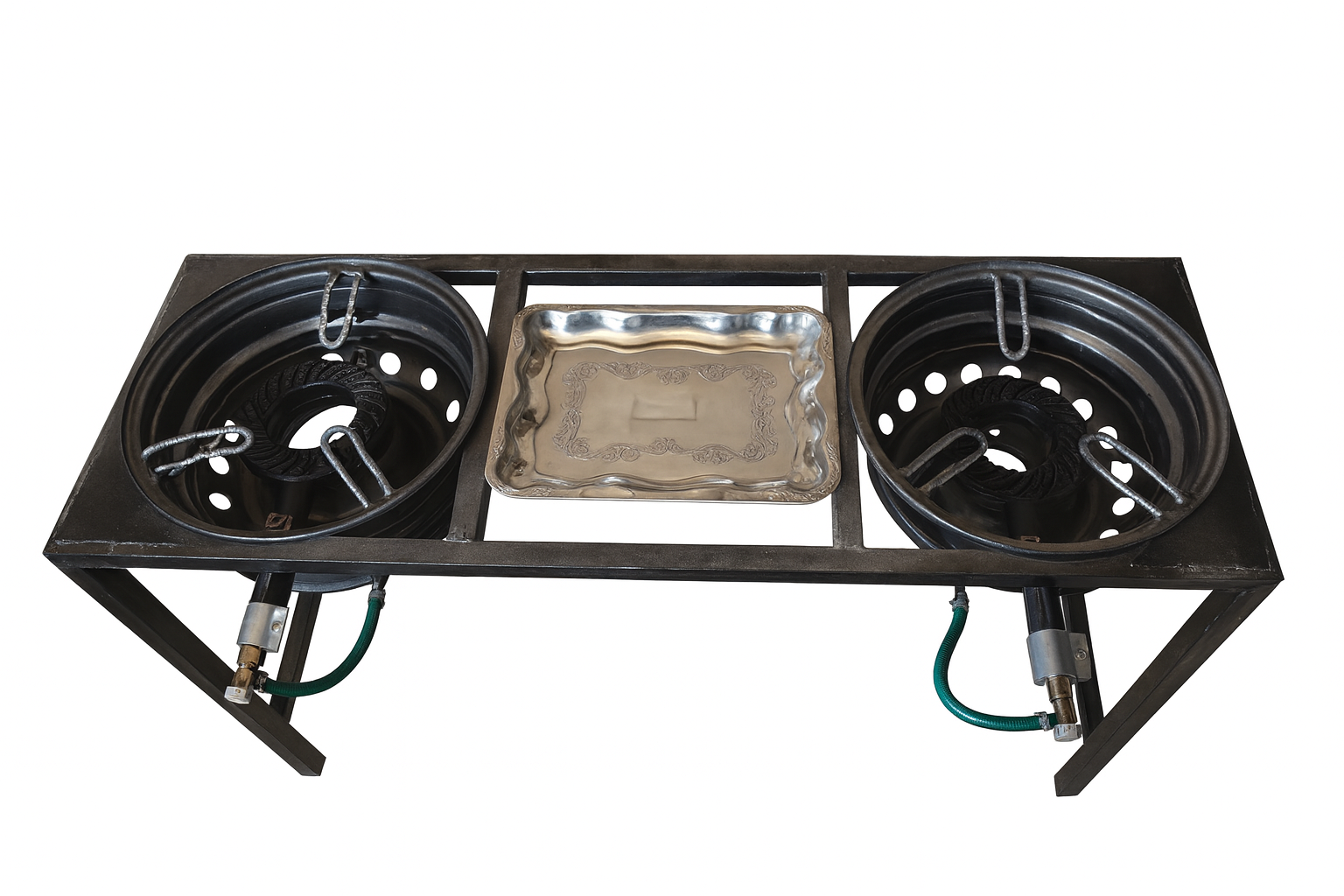 Réchaud à Gaz Triple Brûleur avec Support Plateau