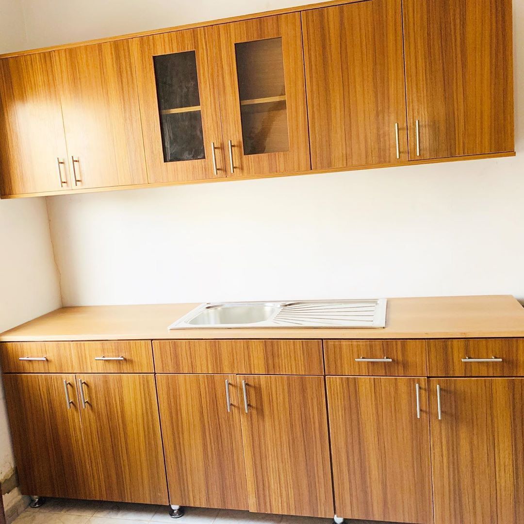 Ensemble de Meubles de Cuisine en Bois Stratifié + Évier Inox