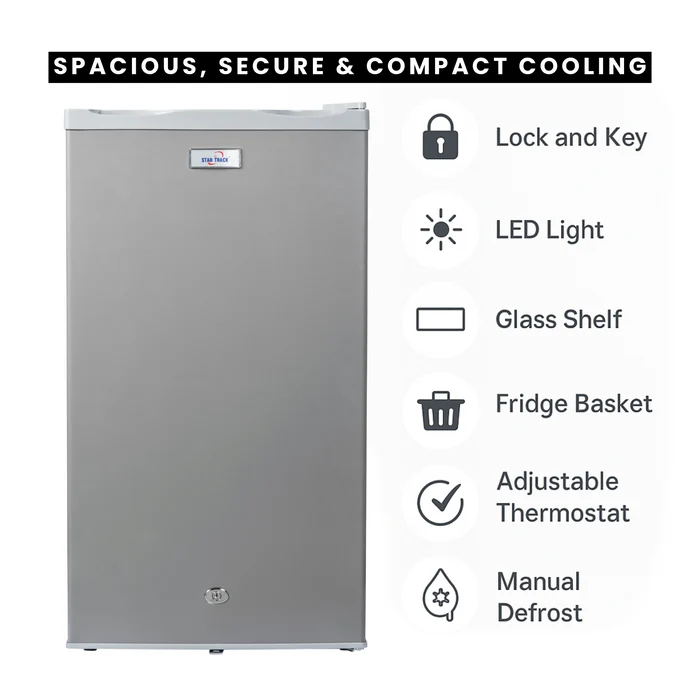 🧊 Réfrigérateur 1 Porte STAR TRACK – 110 L