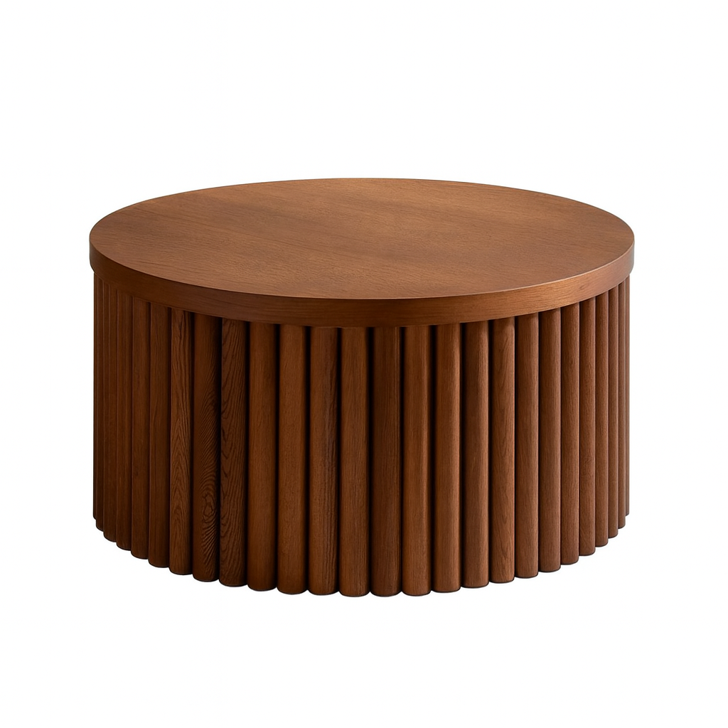 Table Basse Ronde en Bois Premium Xl