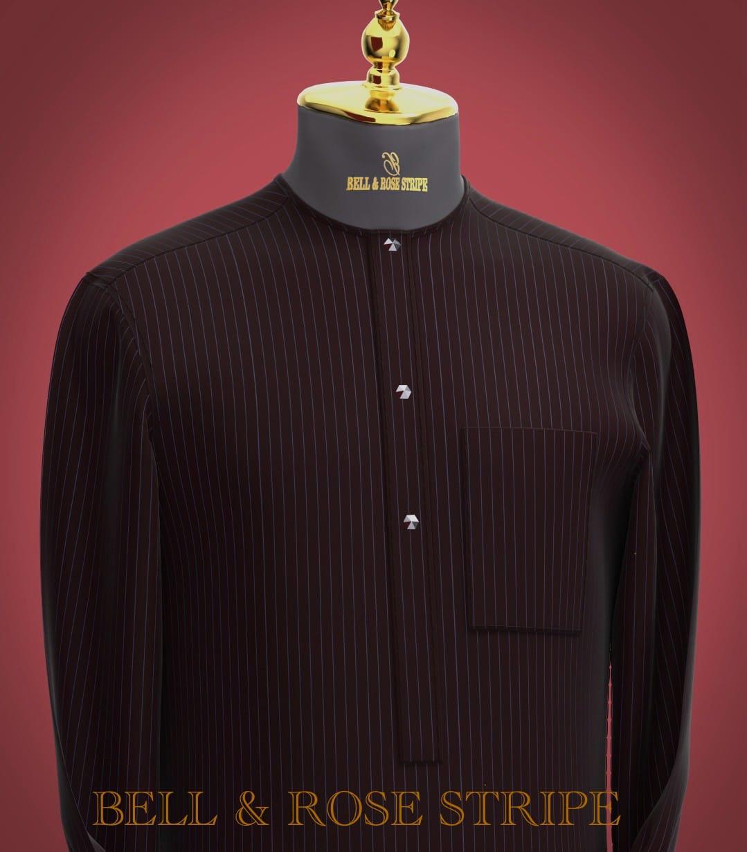 Tissu Rayé “Bell & Rose Stripe”- 4 Yards